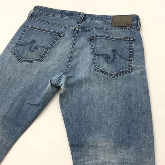 AG ADRIANO GOLDSCHMIED Graduate Jeans Women 33x26 Fray Ankle Light Wash Blue - Picture 8 of 16